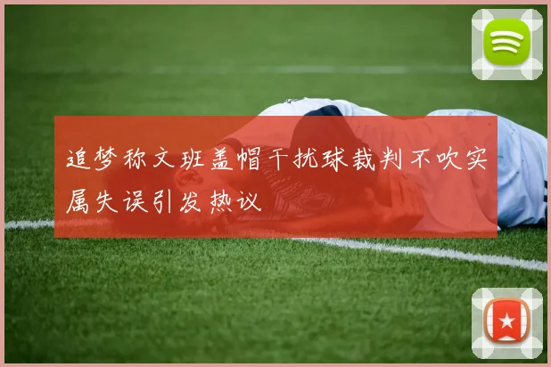 追梦称文班盖帽干扰球裁判不吹实属失误引发热议